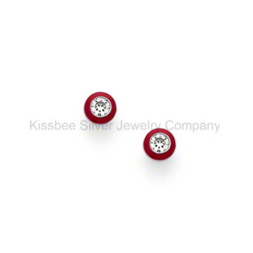 Precios al por mayor esmalte Stud Earrings Simple Design Jewelry Set (E7750)